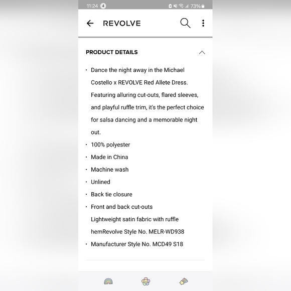 Michael Costello Allete dress red small - Picture 4 of 5